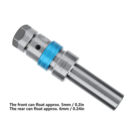 ER20 Floating Tapping Tool Holder With Telescopic Adjustment, Straight Shank CNC Lathe Tap Chuck for M2 to M16, 20CrMnTi Steel