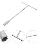 Ergonomic Steering Wheel T Handle Socket Wrench Made From Tough American Steel For Motorcycle Repair, long design for leverage.