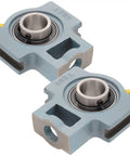 Two Pack Mounted Unit Bearing Take Up Assembly With Cast Iron Housing T205 And UC20516 Insert Bearing 1 Inch Shaft Bore