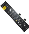 Top Shelf Platform Switch Membrane Decal Rock Solid For Telescopic Boom Lifts With Slick Control Panel Interface showing control symbols.
