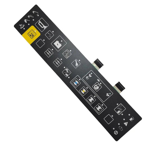 Top Shelf Platform Switch Membrane Decal Rock Solid For Telescopic Boom Lifts With Slick Control Panel Interface showing control symbols.