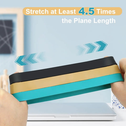 Hands stretching Heavy Duty Thick Rubber Bands Set 36 Pcs Large Wide Ranger Bands Size 107 on desk