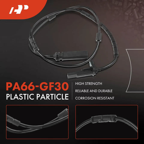 Rear Abs Wheel Speed Sensor For Bmw 2 3 4 M Series 2.0L 3.0L with high strength plastic particle construction shown from multiple angles.