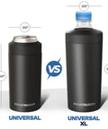 Keep Your Cans Ice Cold Straight Up With This Universal Insulated Can Cooler Sleeve That Fits 12 To 24 Oz Drinks Featuring Love Sparks Graphics. Side-by-side comparison of regular and XL insulated can cooler sleeves.