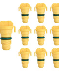 Grab This Awesome 10 Piece Oil Drain Plug Kit With Green Rubber Gaskets For Your F-150 Mustang Bronco Explorer Aviator Made From Durable PA66 Plastic To Stop Leaks And Keep Your Motor Slapin During Oil Changes. 10-pack PA66 oil drain plugs with green rubber gaskets