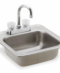 Stainless Steel Single Bowl Drop-In Bar Sink And Faucet Kit, 300 Series, Quiet Sound Dampening, U-Channel Mounting, faucet view