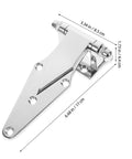 Heavy Duty Freezer Door Hinge Zinc Alloy, Easy Install Pivot Hinge showing dimensions for secure installation