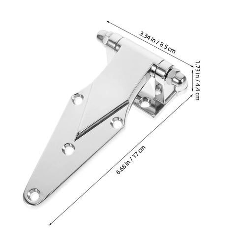 Heavy Duty Freezer Door Hinge Zinc Alloy, Easy Install Pivot Hinge showing dimensions for secure installation