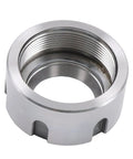 Close-up of Heavy Duty ER32UM Collet Clamping Nut for M40x1.5 Thread CNC Lathe Tool Holder with rust resistant coating.
