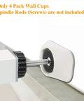 Wall Protectors For Baby Gates 4 Pack With Compact Wall Cups installed to protect wall from dings and scratches, no drilling required
