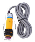 JYIO 10 Pack Infrared Photoelectric Switch Diffuse Reflection Sensor Module with yellow cylindrical body and 1.1m cable.