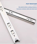 Heavy Duty 22 Inch Drawer Slides With Full Extension, Ball Bearing Soft Close, Side Mount Steel Glide Runners For Kitchen And Dresser