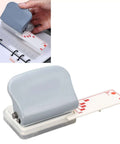 3 Hole Punch For Scrapbooks And Paper Crafts, Portable Handheld Metal Hole Puncher With 5 Sheet Capacity, nonslip base in use
