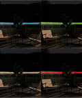 24 Foot Smart Plug In LED Strip Light With RGBW Color Changing Indoor Outdoor 1300 Lumens IP65 Weatherproof in patio setting