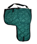 Western Padded Saddle Carrier With Water Resistant 420D Nylon, turquoise polka dots saddle bag, quilted design with shoulder strap