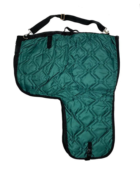 Western Padded Saddle Carrier With Water Resistant 420D Nylon, turquoise polka dots saddle bag, quilted design with shoulder strap