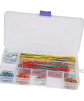 560 Piece Multicolor Jumper Wires Set, Solderless Breadboard Cables In 14 Lengths With Storage Box, organized wires displayed.