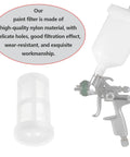 Ten Piece Heavy Duty Nylon Paint Sprayer Filter Kit 50 Mesh Suction Feed Strainers Built For Dead Smooth Gravity And Pneumatic Spray Guns with filter and sprayer.
