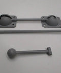 Heavy Duty Gray Plastic Trailer Door Holder Kit With End Brackets And 4 Inch 6 Inch And 10 Inch Rods Door Stop For Trucks Vans And Trailers