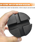 Heavy Duty Rubber Cross Slotted Jack Adapter Puck Pad With Anti Slip Pinch Weld Side Support Block for car lift, showing textured surface.