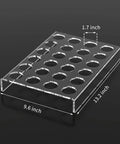 Clear Acrylic K Cup Drawer Organizer For Drawer And Countertop Storage Holds 24 K Cup Coffee Pods Sleek Flat Tray Design For Office And Kitchen Counter 9.6 By 13.2 Inches showing measurements.