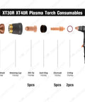 Electrode And Tip Nozzle Replacement Kit For Airforce 27i 40i Plasma Cutter XT30R XT40R Torch Includes plasma consumables