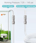 Clscea metal check valve for aquarium CO2 tubing, 2 pieces, stainless steel, suitable for CO2 diffuser tubes