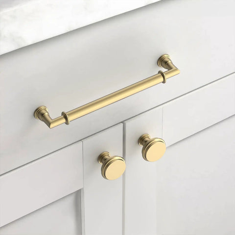 Six Pack 10 Inch Champagne Bronze Kitchen Cabinet Pulls For Cabinets And Cupboards Heavy Duty Metal Hardware Rust Proof Easy Install Drawer Pulls For Home Renovation 2281 mounted on cabinet