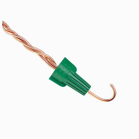 Ground Wire Connector Nuts With Hole, 100 Pack Green Wire Caps For Electrical Grounding, UL Listed, Designed For 14-10 AWG, wire insertion