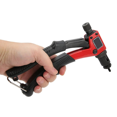 Hand holding Rivet Nut Gun Kit Hand Riveter Manual Setter Tool M3 To M6 for automotive and industrial projects with comfy grip
