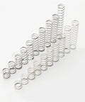 20 Pc Stainless Steel Micro Compression Springs Kit 0.8mm Wire Diameter 12mm Outer Diameter 10mm To 50mm Lengths arranged in rows