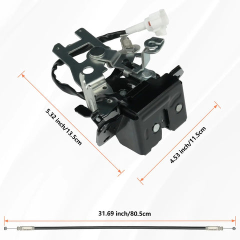 Toyota Sequoia Rear Trunk Lock Actuator Replacement For 2001 To 2007 SUV Tailgate Latch dimensions