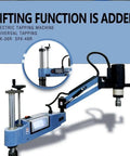 Top Shelf Electric Flexible Arm Tapping Machine Effortlessly Threads M12 Through M48 Fasteners In A Flash Powered By A Beast Mode 1200W Motor for drilling.