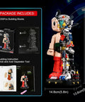 Astro Boy Mechanical Building Set With Clear Version Licensed Classic Anime Figure Brick Model showcasing 12.7in height with box