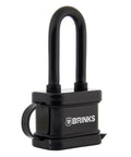 40mm Laminated Steel Weather Resistant Padlock With 2 Inch Shackle Vinyl Wrapped Chrome Plated Hardened Steel Body Black