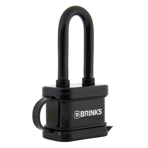 40mm Laminated Steel Weather Resistant Padlock With 2 Inch Shackle Vinyl Wrapped Chrome Plated Hardened Steel Body Black