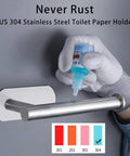 Installing 3M Self Adhesive Toilet Paper Holder No Drilling Wall Mount Stainless Steel 304 Brushed Nickel