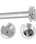 Concealed Tubular Door Closer With Quiet Auto Close For Internal Doors Up To 50kg, Left Or Right Swing, silver finish close-up