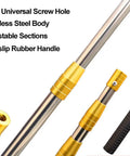 Retractable Fishing Gaff Stainless Steel 6 Foot Telescopic Gaff Pole With 8mm Screw Hole, features adjustable sections and anti-slip handle