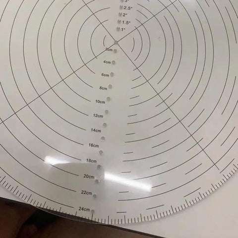 10 Inch Round Center Finder Tool For Wood Turning Lathe Work Clear Acrylic Circle Locator with dual scales and marked measurements.