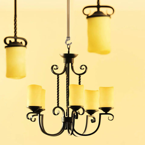 Chandelier Load Bearing Downrod With Hooks, 9.45 Inch Ceiling Light Support Tube, Replacement for Pendant Lamps and Ceiling Fixtures