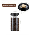 Turn Up Your Kitchen Game With This Super Durable Vacuum Sealed Glass Jar Built For Coffee Beans And Dry Goods. 1200Ml Clear airtight food canister with coffee beans.