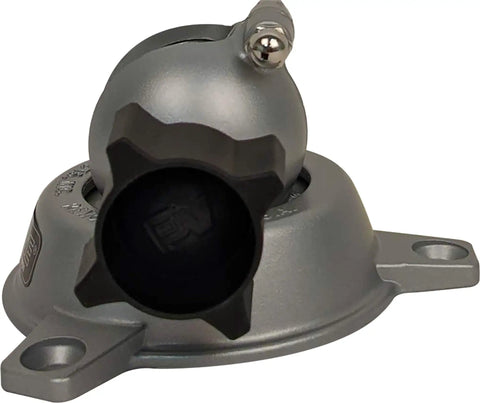 Low Profile Base for 300 Series Vise Heads With Five Eighths Inch Shaft, Single Control Knob And Split Ball Locks close-up
