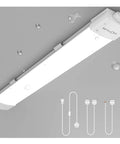 Plug In Ceiling Light Bar Two Foot LED Tube 5000K Daylight Bright Linkable Garage Fixture 18W No Flicker No Buzz