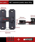 Heavy Duty Stainless Steel Flip Hasp Latch With Foolproof Auto Return Action Sleek Modern Design For Bulletproof Barn Doors Gates And Patio Sliding Bolt Hardware dimensions with measurements in matte finish.