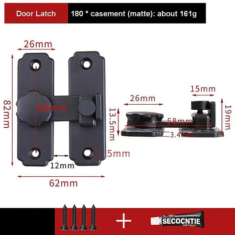 Heavy Duty Stainless Steel Flip Hasp Latch With Foolproof Auto Return Action Sleek Modern Design For Bulletproof Barn Doors Gates And Patio Sliding Bolt Hardware dimensions with measurements in matte finish.