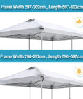 10x20 Canopy Replacement Top Cover With Air Vents For Outdoor Pop Up Gazebo Tent Top Only With Adjustable Straps Weatherproof And UV Guard White Frame Not Included Fits Most 10x20 Canopy Frames