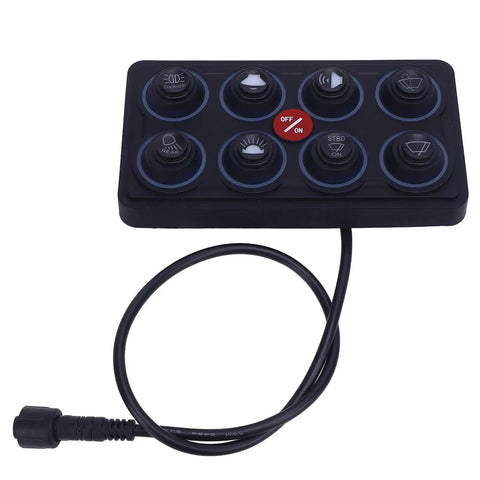 8 Gang LED Switch Panel With Auto Dimmable Touch Control For Car Boat SUV, Rugged Beast Ready 12V 24V DC Power Box