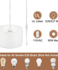 Game Changing Plug In Pendant Light With Adjustable Fifteen Foot Rope Cord And Chill Linen Fabric Shade On Off Switch Hanging Lamp. Clear 12in shade.