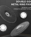 Built Like A Rock 3 Inch Depressed Center Grinding Wheels 10 Pack Type 27 Angle Grinder Discs with double-sided metal ring fixing.
